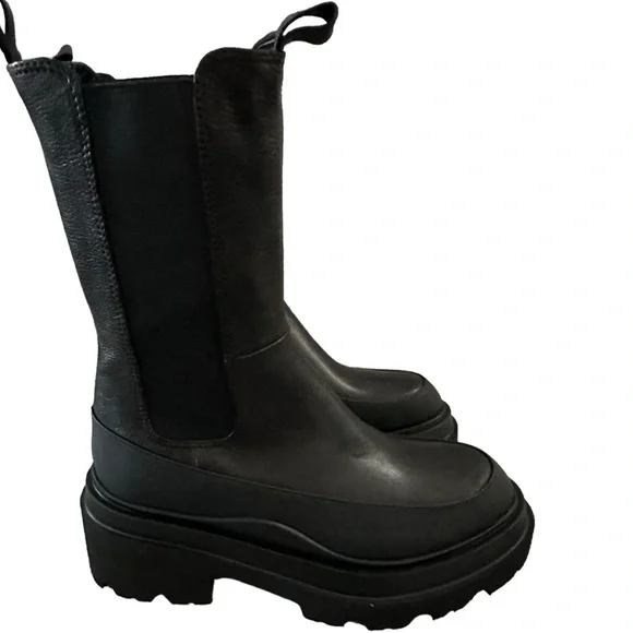 LITA By Ciara Chelsea Mid High Leather Black Boots for Women, SZ. EU 36 / US 5.5 - Picture 8 of 15